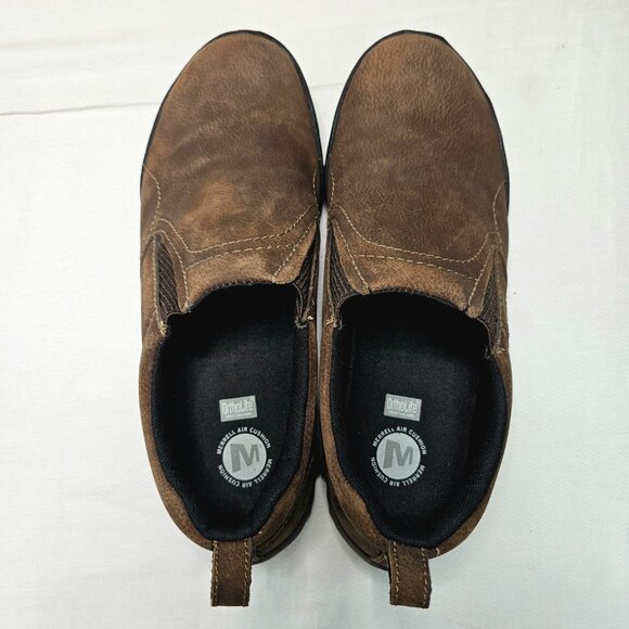 Merrell Olmec Deepwood Leather Cushioned Slip-On Brown Shoes Men’s Size 9